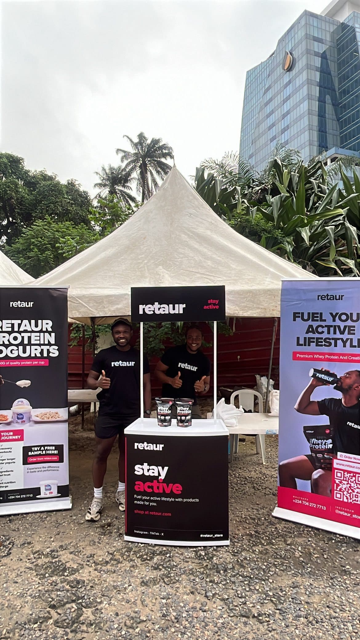 Retaur brand activation stand in Lagos